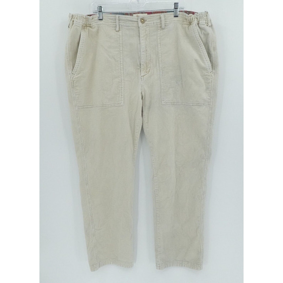 The Territory Ahead‎ Pants Mens XXL Cream Corduroy Chino Patch Pocket Preppy - Picture 1 of 12